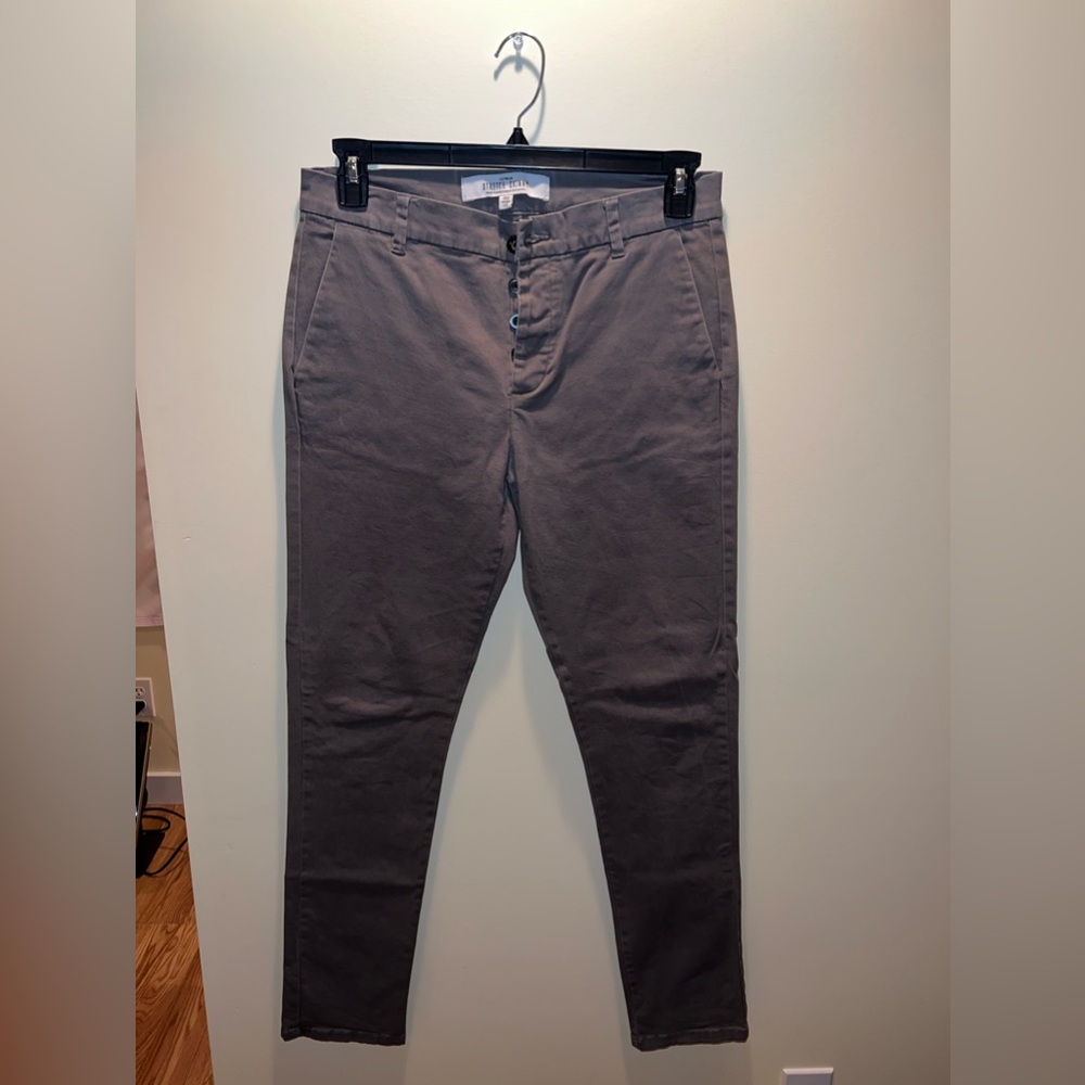 TOPMAN Stretch Skinny Chino Pants, Size 32x32, Grey